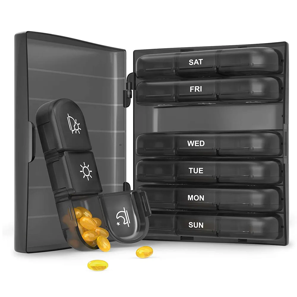 Extra Large Weekly Pill Organizer 3 Times A Day Winlike Portable Pill