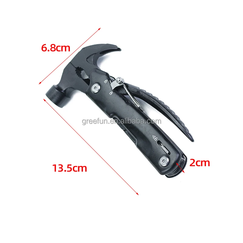 Hammer Multi-tool, Multi-Functional 12 in 1 Mini Hammer Camping