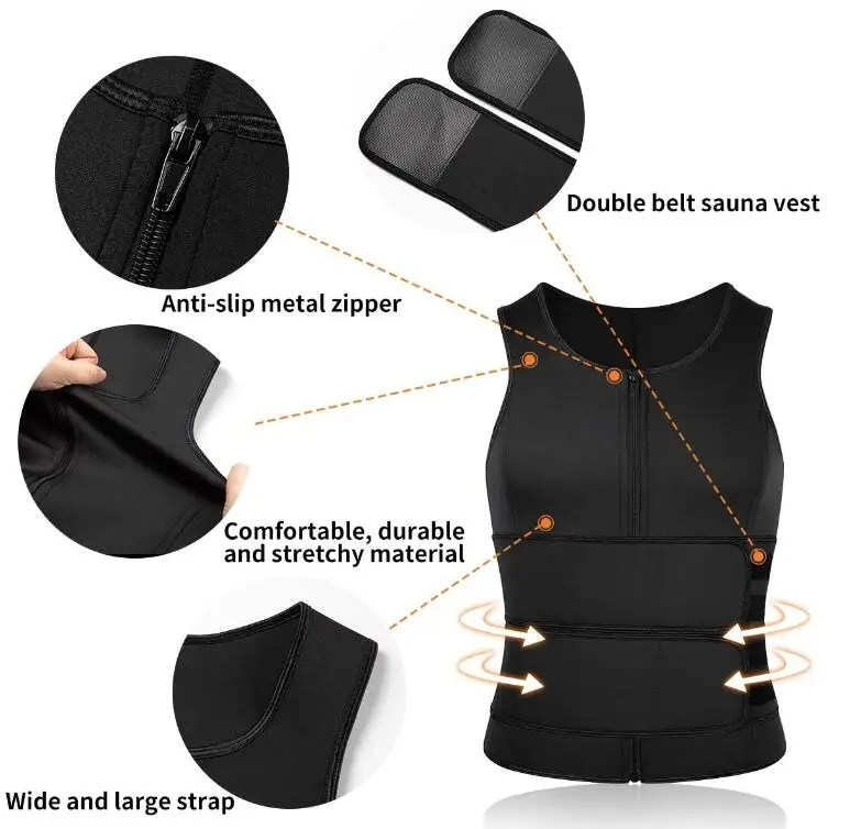 Neoprene sauna slimming waist trainer vest best sale