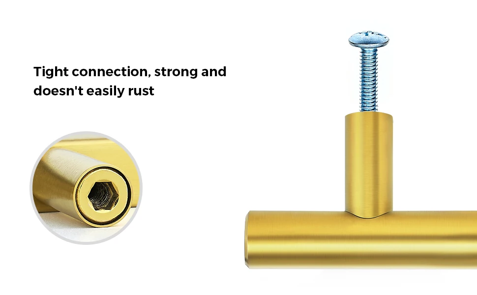 Handles Brushed Brass Drawer Pulls 6 Inch Stainless Steel