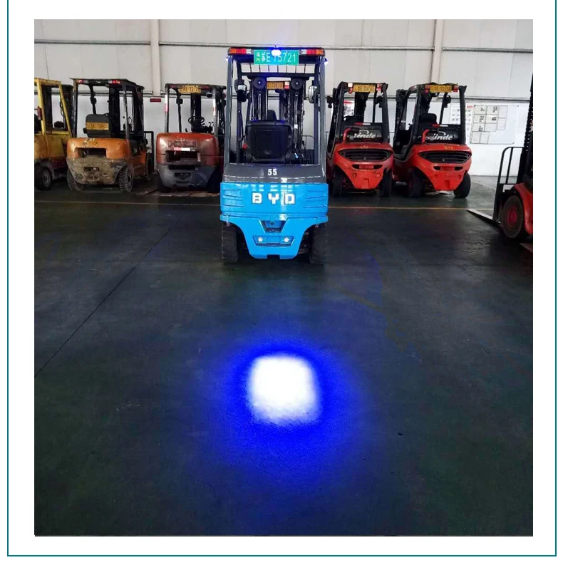 20W LED IP68 Forklift Truck Blue Warning Lamp Safety Working Spot Light 9-80V US