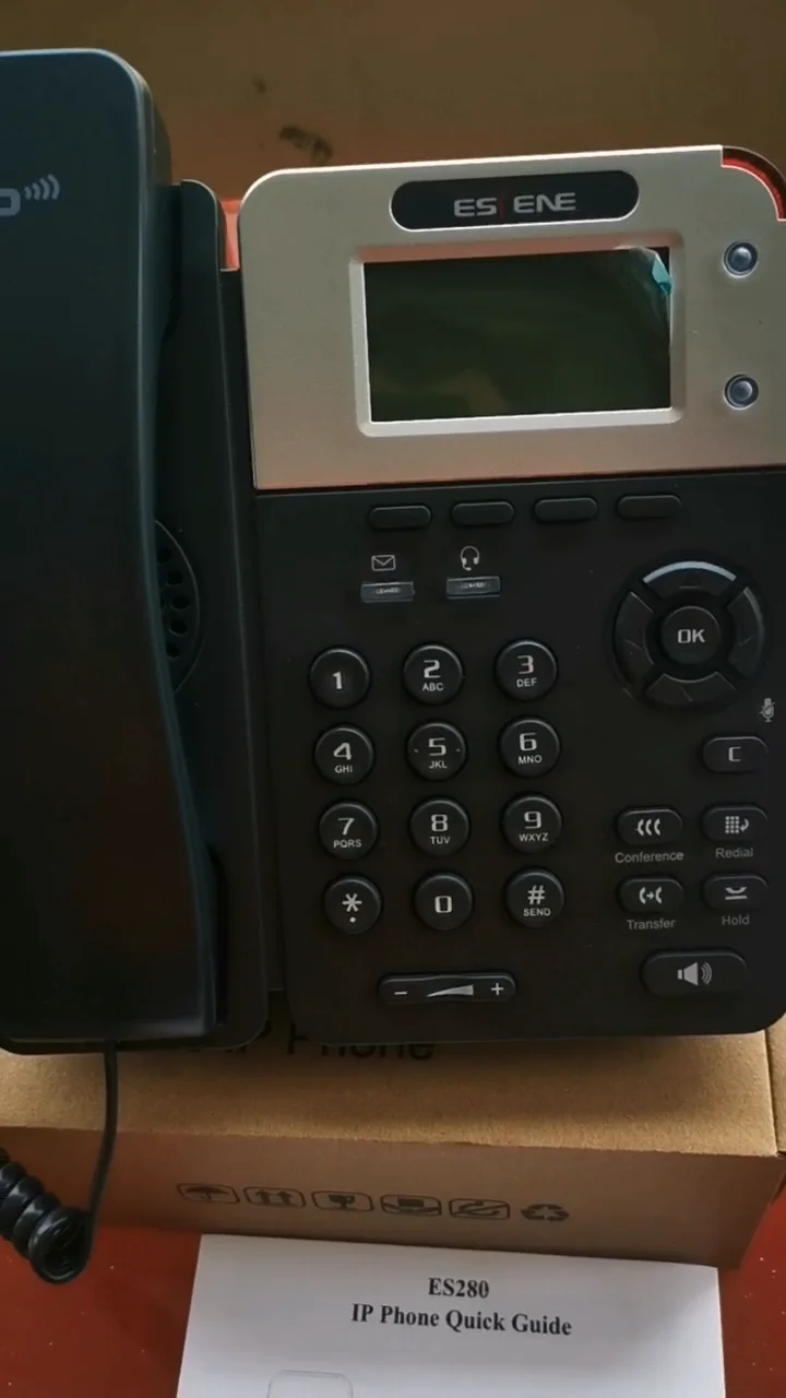Entweg Desktop Corded Landline Phone Mini Fixed Telephone for Home Hotel Office Bank Call Center 