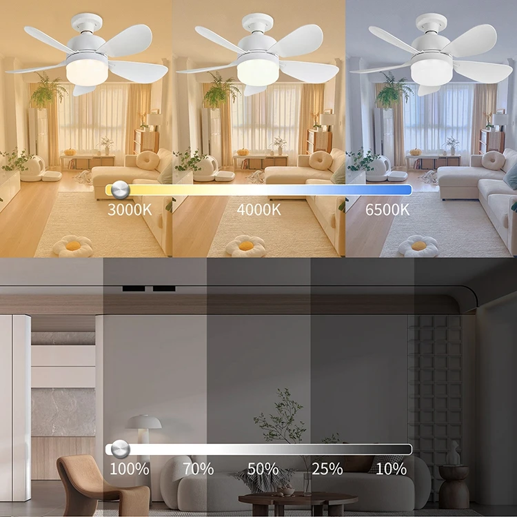 Ceiling Fans With Lights And Remote - Creative Black 52 Inch Ceiling Fan Light 3cct 6 Speeds Dual Sided Reversible 5 Blades Indoor Outdoor Modern Chandelier Fan - View #5