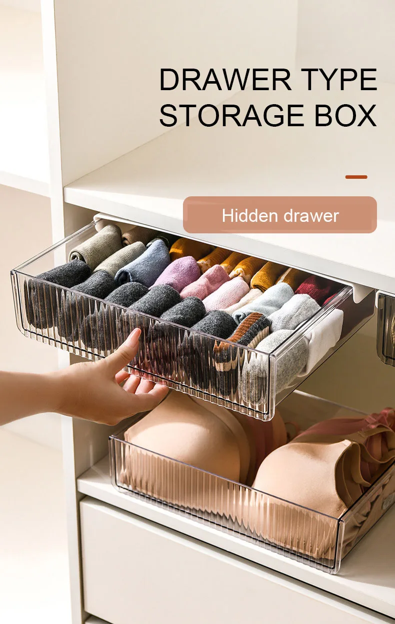 Competitive Price Multifunctional Drawer Storage Box Modern Rectangular Plastic Case Foldable Case for Sundries Usage for Home