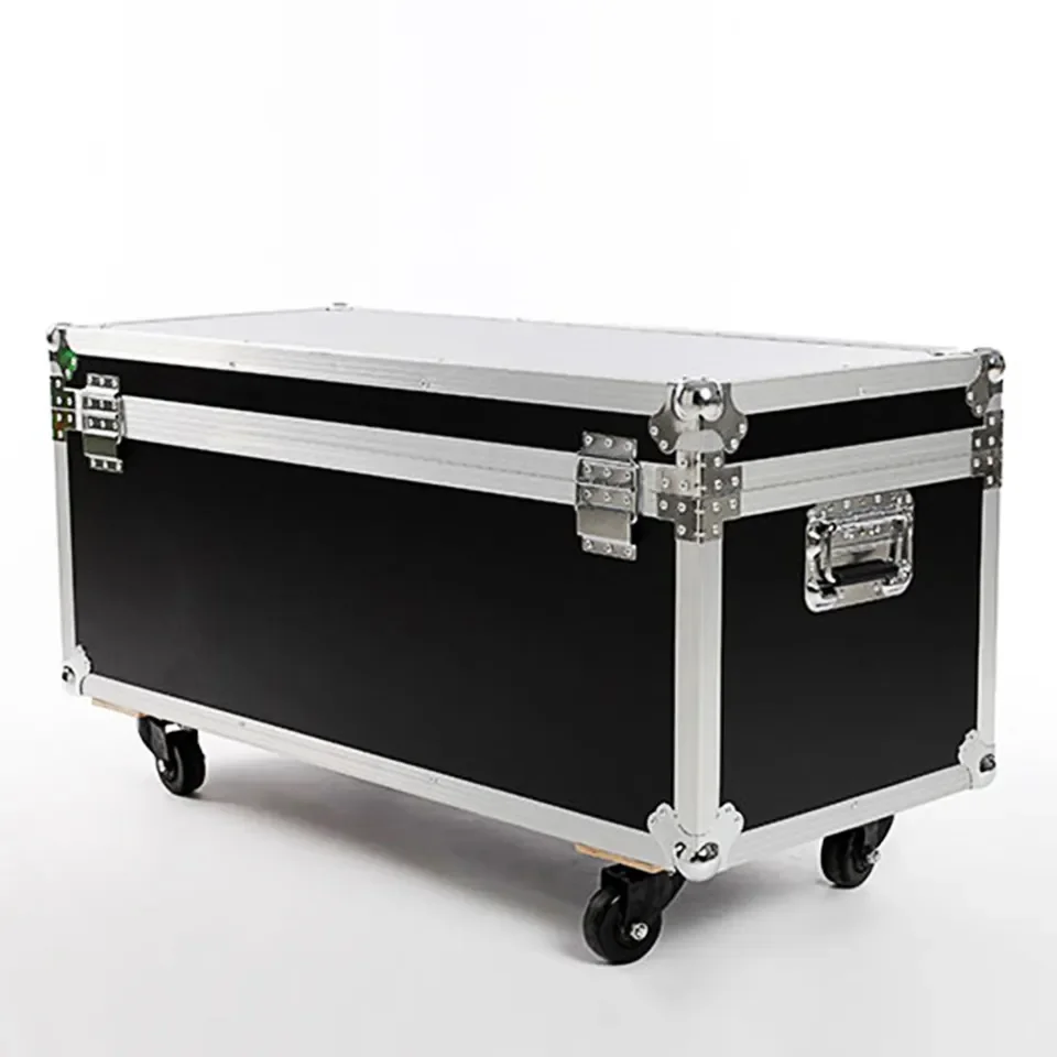 TYI Durable Metal Hardware and Poly Wood Plate Aluminum Flight Case with Trolley and Wheels for Carrying Precision Equipment factory