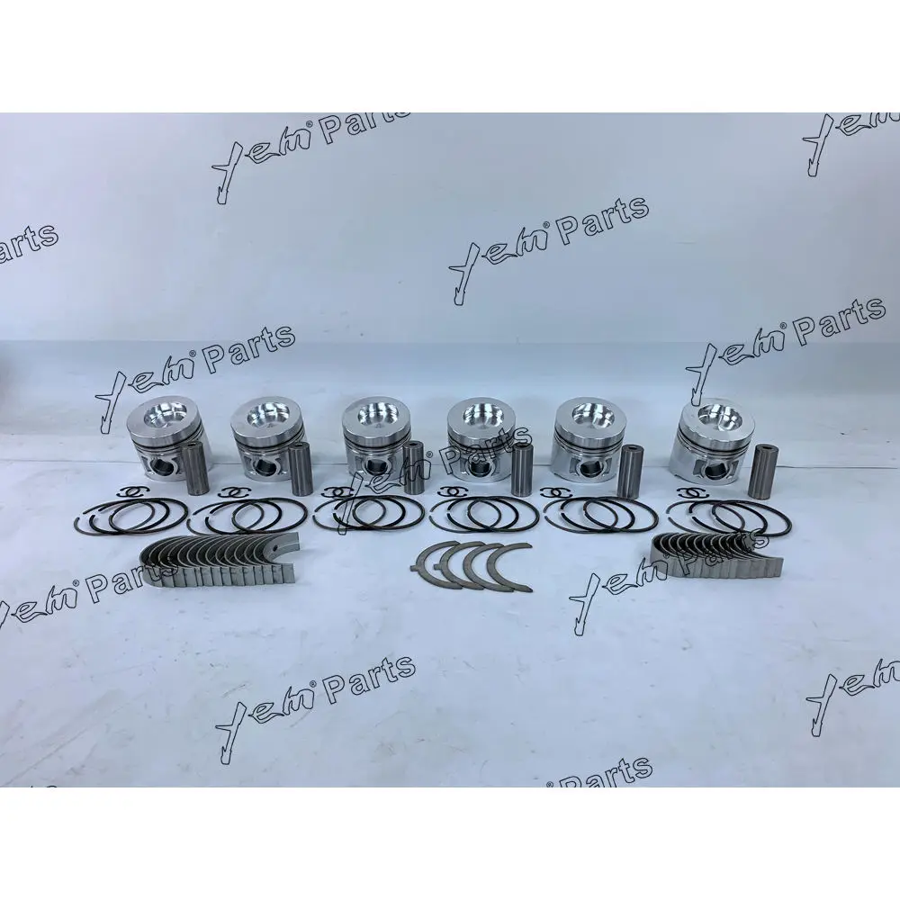 S6K Rebuild Kit With Piston Ring Piston Bearings for Mitsubishi Forklift Excavator & Skid Loader Engine