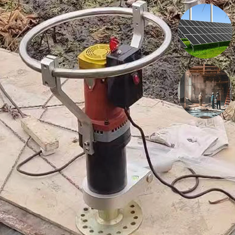 Easy to Operate Solar Mounting Portable Hand Drilling Rig Ground Screw Earth Anchor Hydraulic Pile Driver Machine