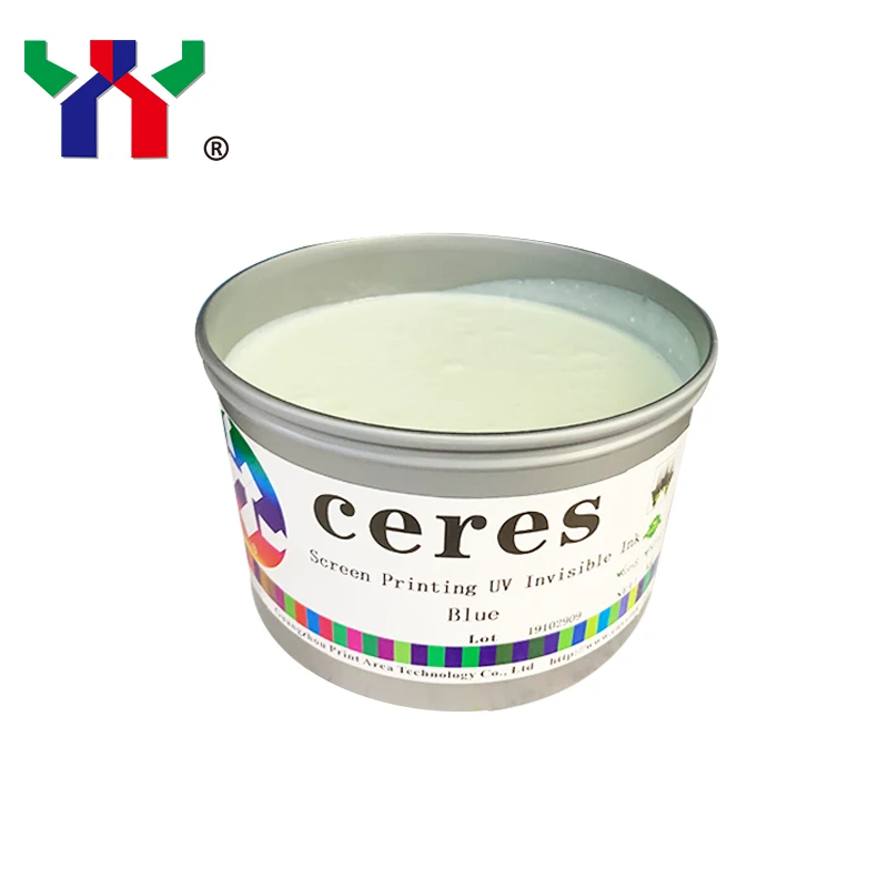 Screen Printing UV Invisible Ink,Colorless to Blue,1kg/can