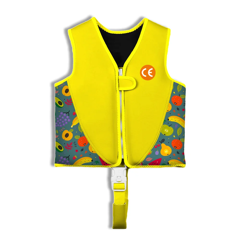 product custom logo kids swim vest neoprene float jacket life vest child swimming aid swimwear for learning pool toddler safety-11