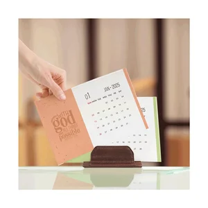 Encouraging Planners High Quality Business Diary Customized Gift Set PU Leather Organizer Check List 365 Days Card Base Calendar