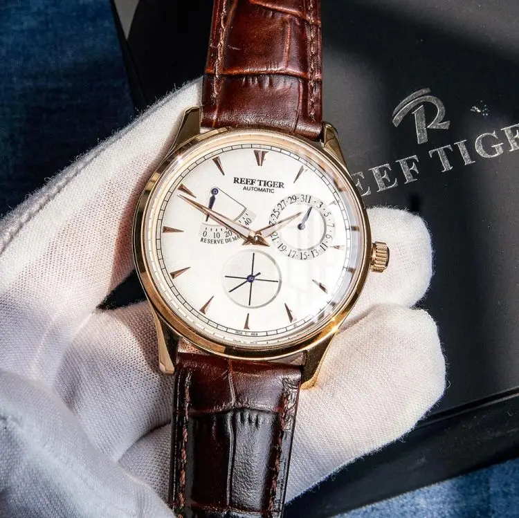 REEF TIGER RGA1980 Mens Elegant Automatic Watches with Power 