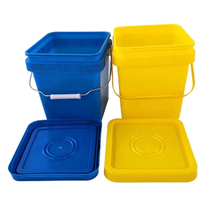 Square Food Grade Bucket Plastic Containers With Lid Fullsize Plastic