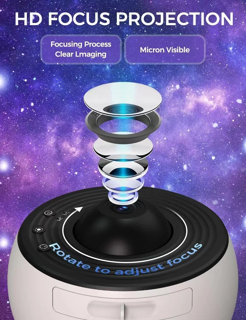 12 in 1 Realistic Planetarium Projector HD Sky Projector Star Moon Galaxy Night Light for Bedroom