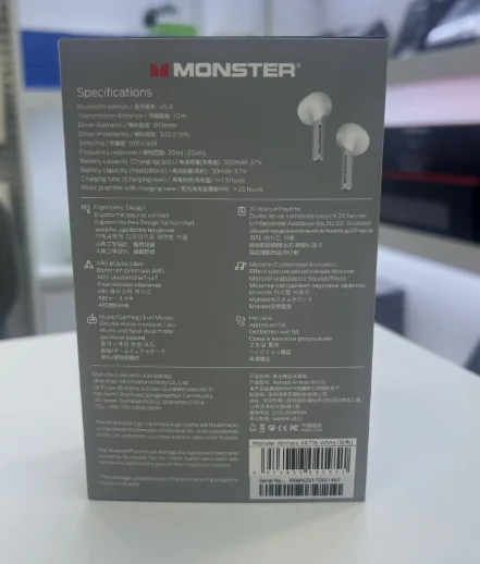 2023 New Arrivals Monster Xkt16 Tws Wireless Earbuds Mini Waterproof Earphones Low Latency