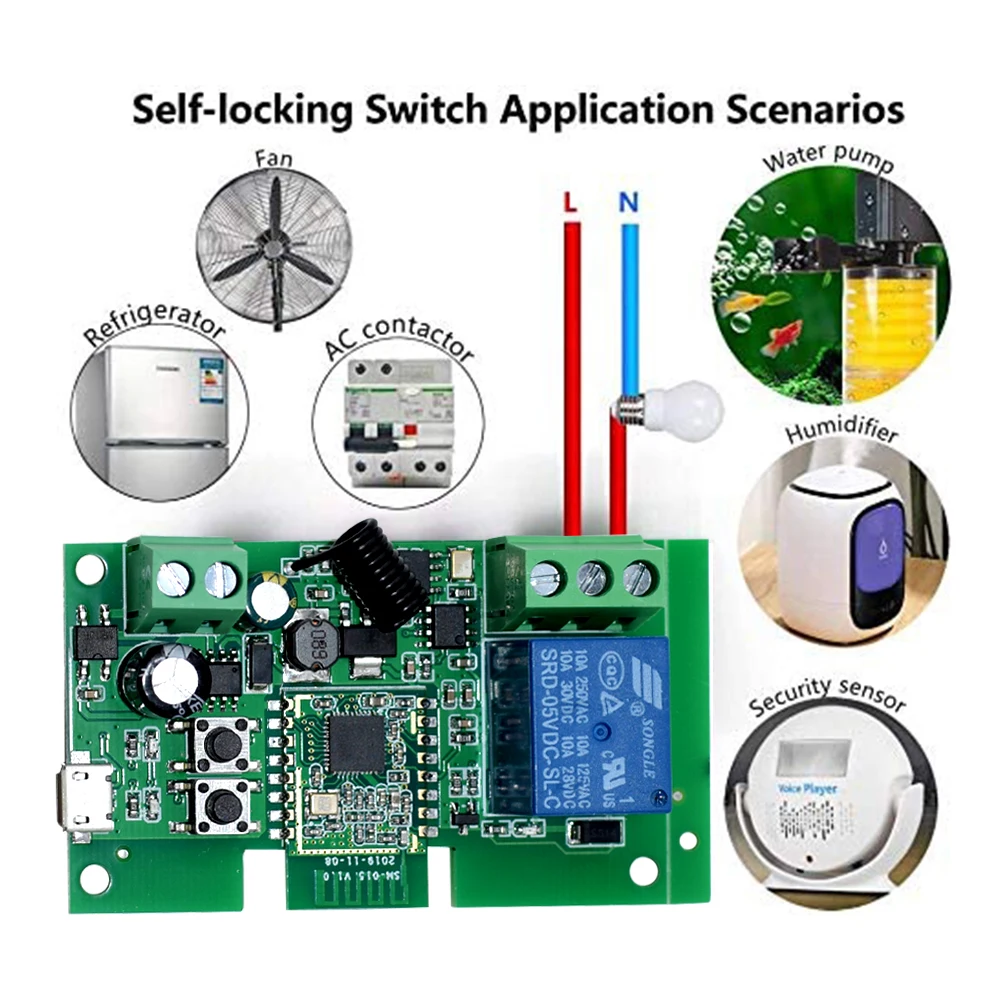 LETLINK 4CH Zigbee Temperature & Humidity Controller Wireless Relay, DC 7- 32V Or AC85-250V Or USB 5V Input, Extendable Probe Sensor, Tuya App Remote (DC 7-32V