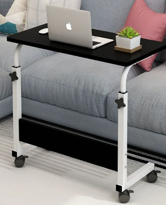 product student study height adjustable modern wooden computer desk mobile wheels laptop table-4
