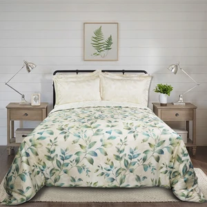 Designer Bed Sheet Cotton Fabric Low Price Bedding Set Luxury Comforter Plant Queen Size