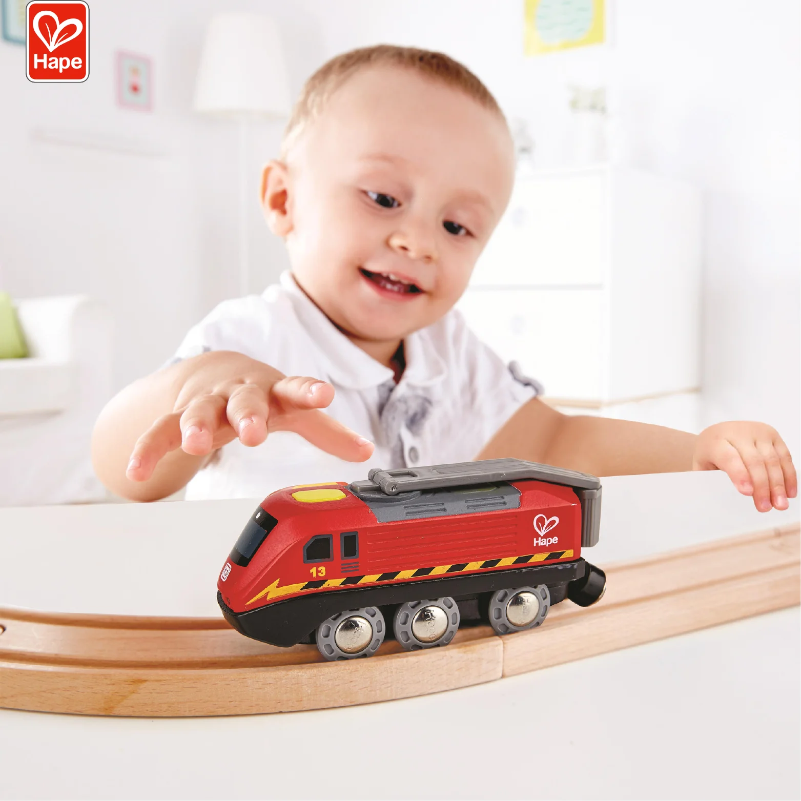 Hape Crank Powered Engine Childhood Electric Train Set Train Toys For Kids Training Brain Alibaba