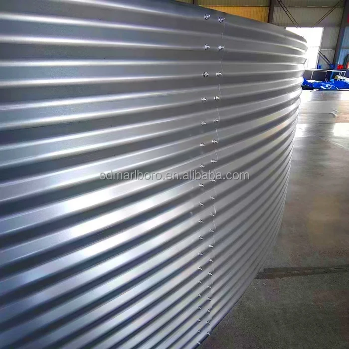 Customized Colour Galvanized Steel Plate Tank for Fish Shrimp Farming Pond With PVC Membrane Liner Inside