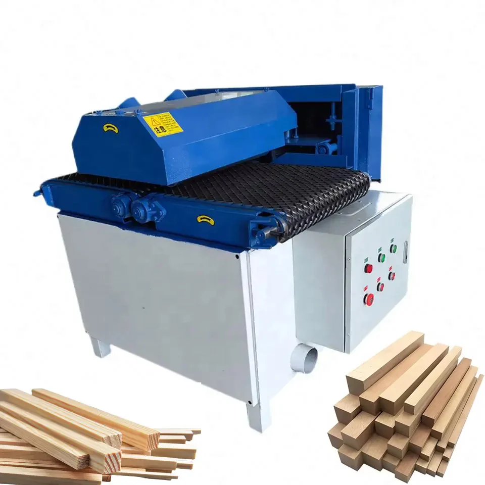 Multi Blade Rip Saw Machine Horizontal Circular Saw Machine With Multiple Blades Industrial Wood Cutting