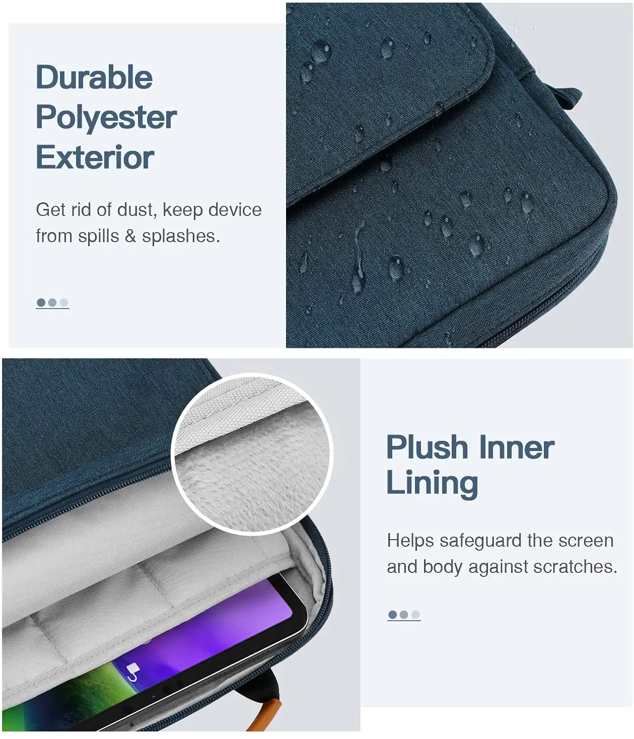 Housse De Transport Pour Tablette 9 à 11 Pouces - Avec Rembourrage Protecteur - Gris - Compatible IPad Air/Pro 10.9/11"