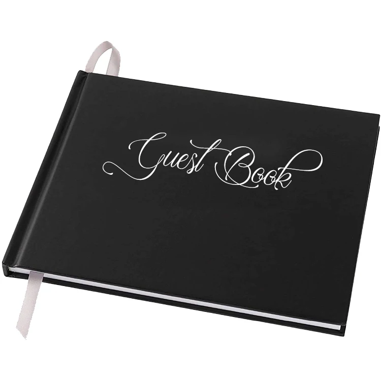 White Modern Beautiful Hardbound Wedding Sign In Baby Shower Guest Book Guest Book for Funeral