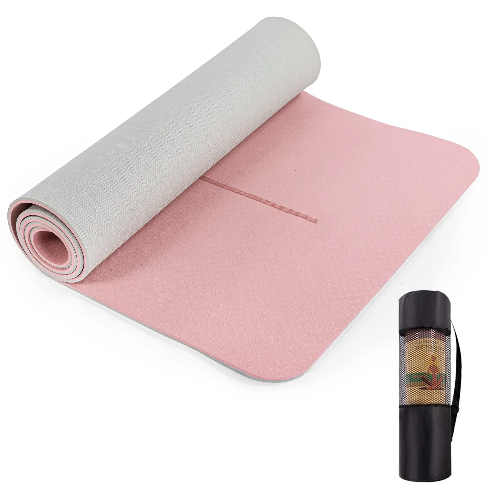 Wholesale 8mm/10mm TPE Yoga Mat Set - Eco-Friendly with Strap & Custom Logo Bag for Workout | YSLATEX