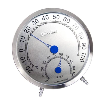 High precision temperature and humidity meter TH600B Pointer type indoor and outdoor factory household metal thermometer