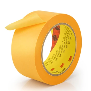 3M Professional UV Water-Resistant Masking Tape 244 Adhesive Paper Film for Indoor & Outdoor Use on Universal Surfaces Painters