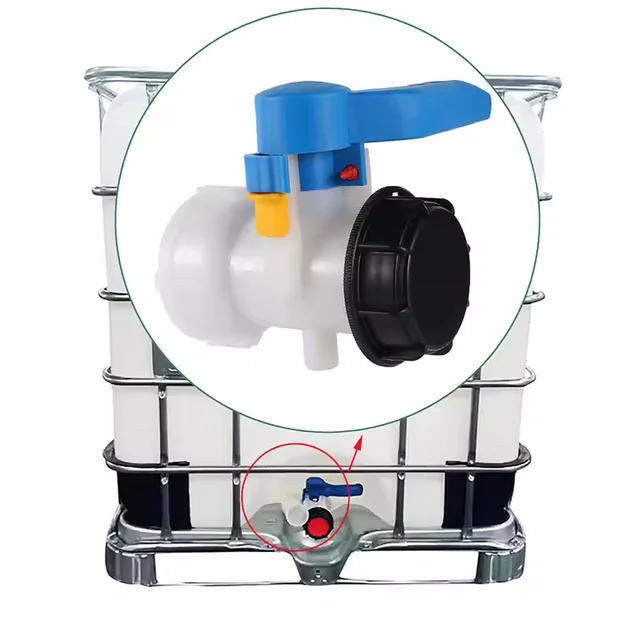 DN50/DN80 Plastic IBC Butterfly Valve for IBC Tank