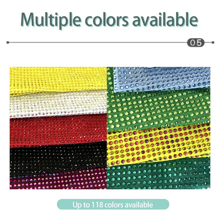 S590 Black Stretchable Rhinestone Fabric Crystal Beaded Fabric Luxury Fabric With Crystal Beads