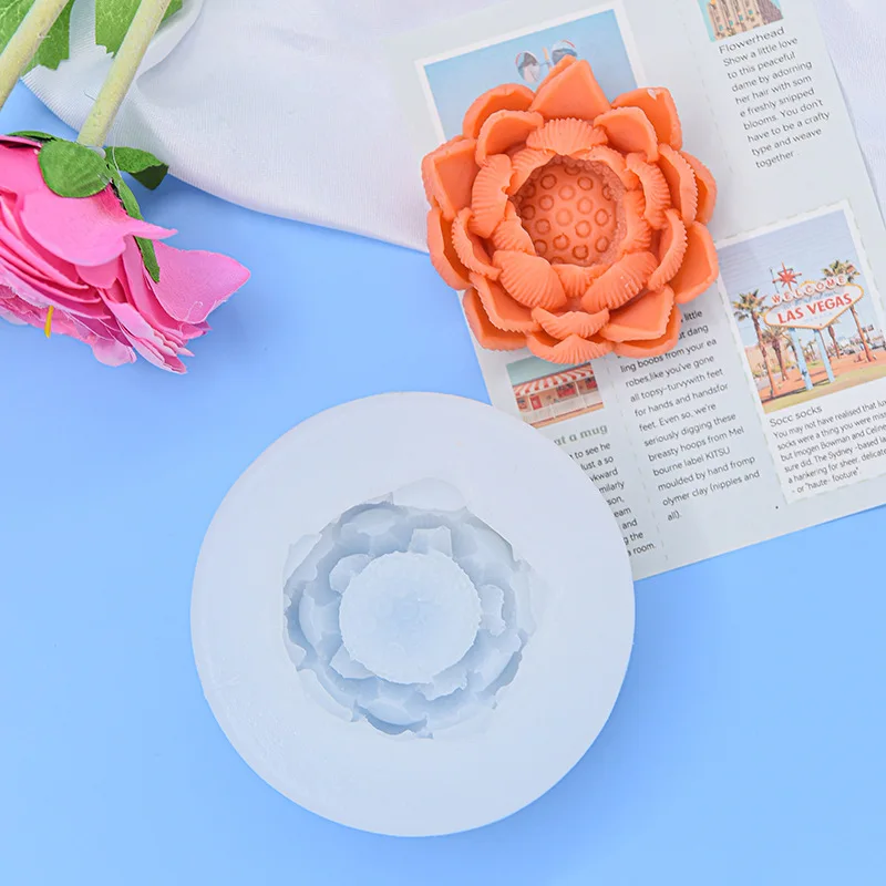 Lotus Leaf Silicone Candle Mold Homemade Plaster Aromatherapy Handmade DIY Tool Baking supplier