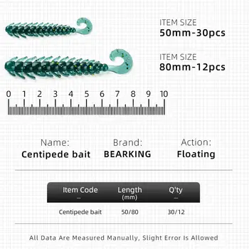 CHEERY Plastic Soft Roll Tail Midwater Bait Worm Lures 6g 110mm Threaded for Trout Bass Saltwater River Float Fishing Hooks – Soft Lure – view 4
