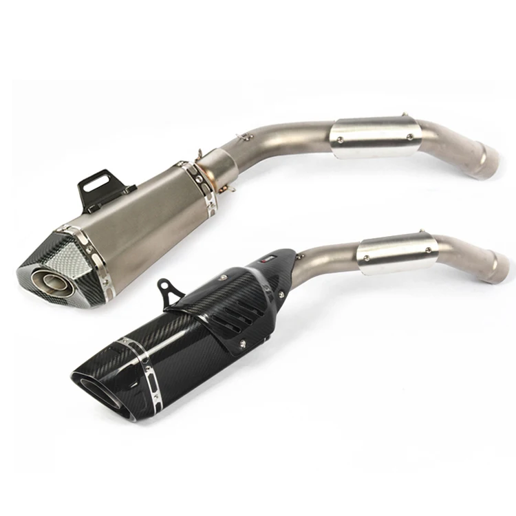 VOBOR Tuyau Intermédiaire Échappement Moto Pour Kawasaki Z250 Ninja 250 300 2013-2016 – Acier Inoxydable Argent