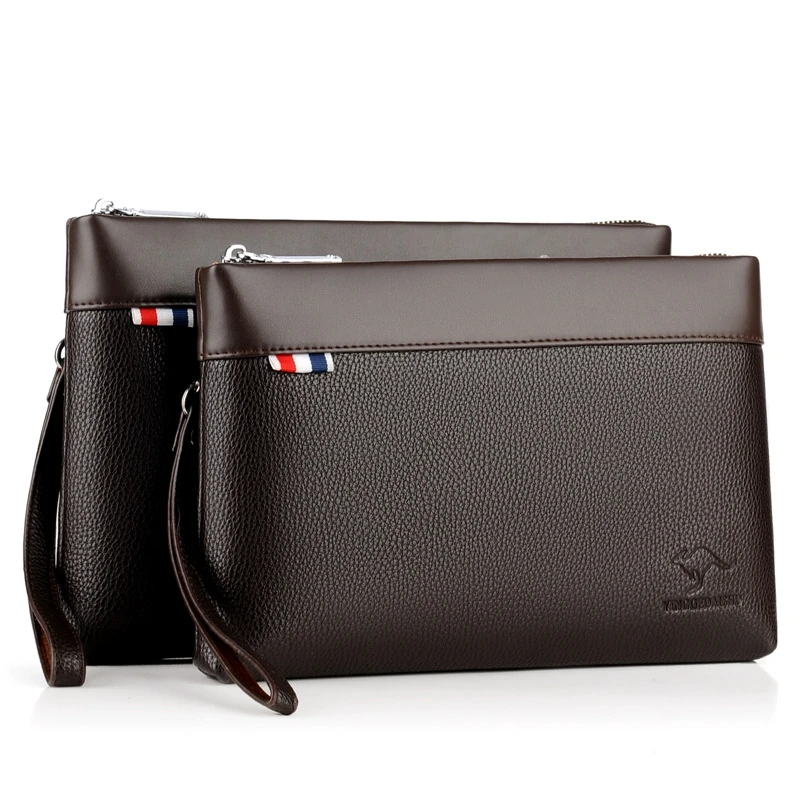Men's New PU Handbag Large Capacity Underarm Bag Trendy Cool Clutch Bag  Male Youth Clutch Bag