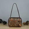 Floral marron doré