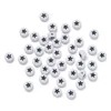 Fond blanc avec étoiles noires (environ 4*7mm)