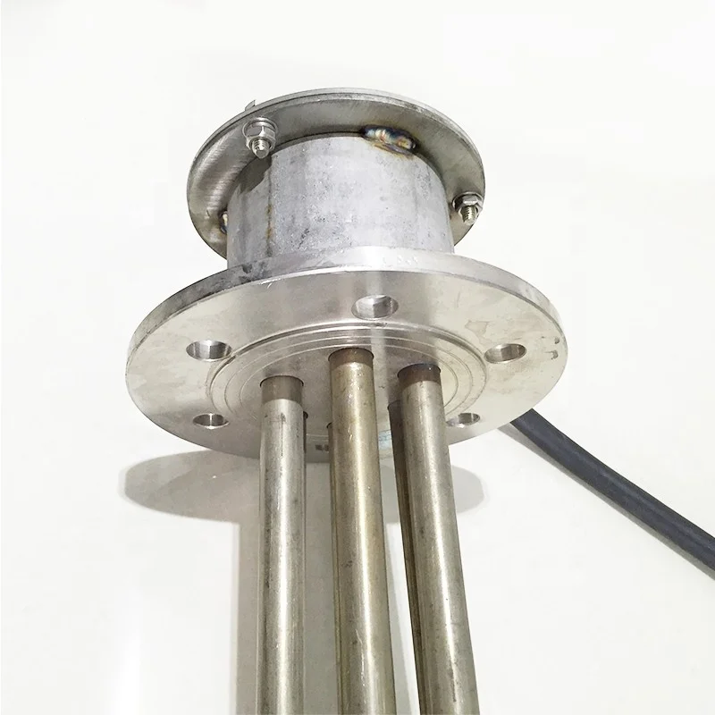 220V 440V 6KW Electric Flange Tubular Heater Stainless Steel Water Immersion Heating Element for Industrial Boiler Water Tank