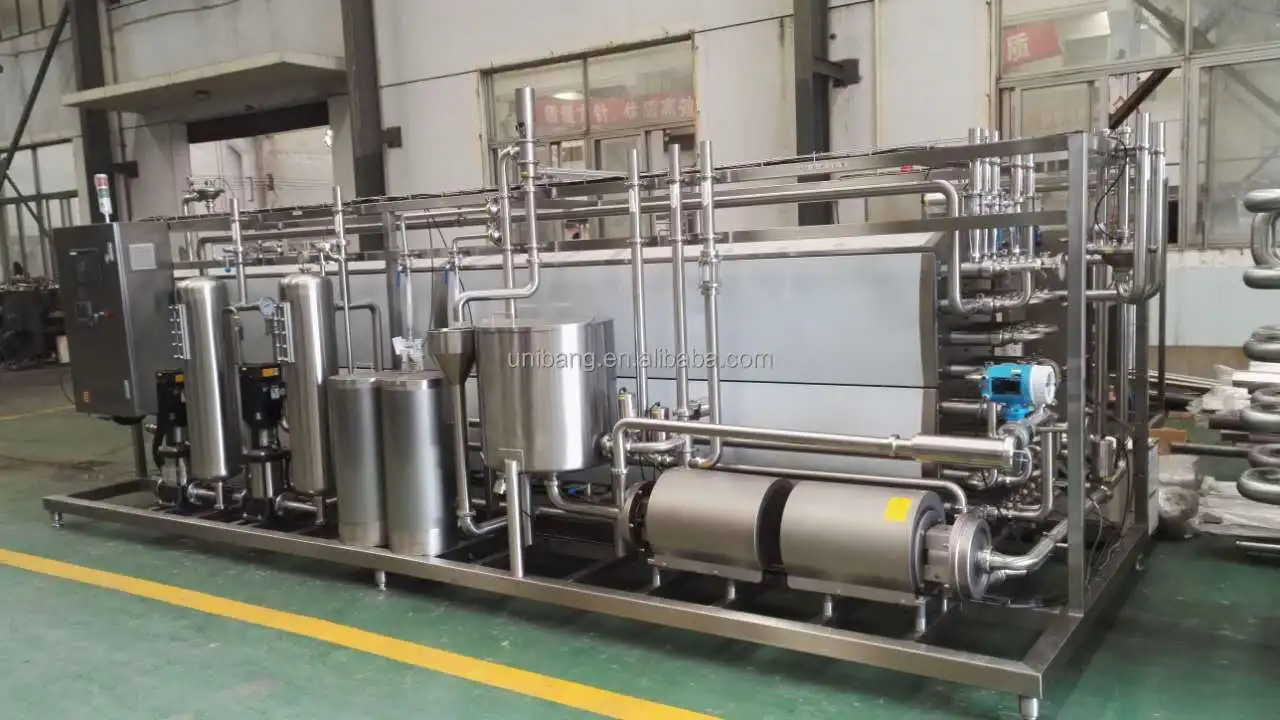 1000L Tubular  Pasteurisation Machine in Dairy Production Line Milk Processing Plant 2000L UHT Pasteurizer for Tofu Spread