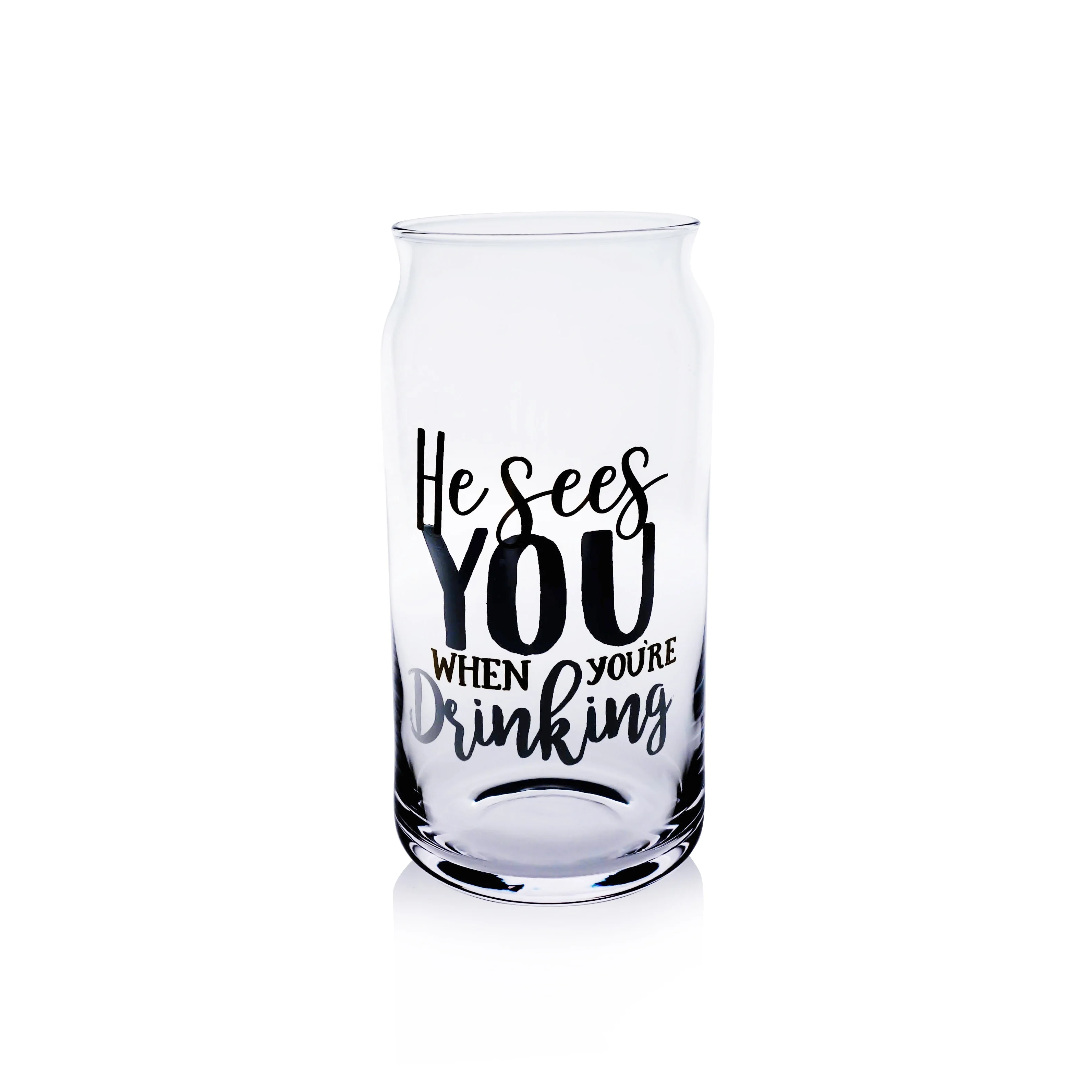 Custom Glass Cup Order, Custom Design Beer Can Glass