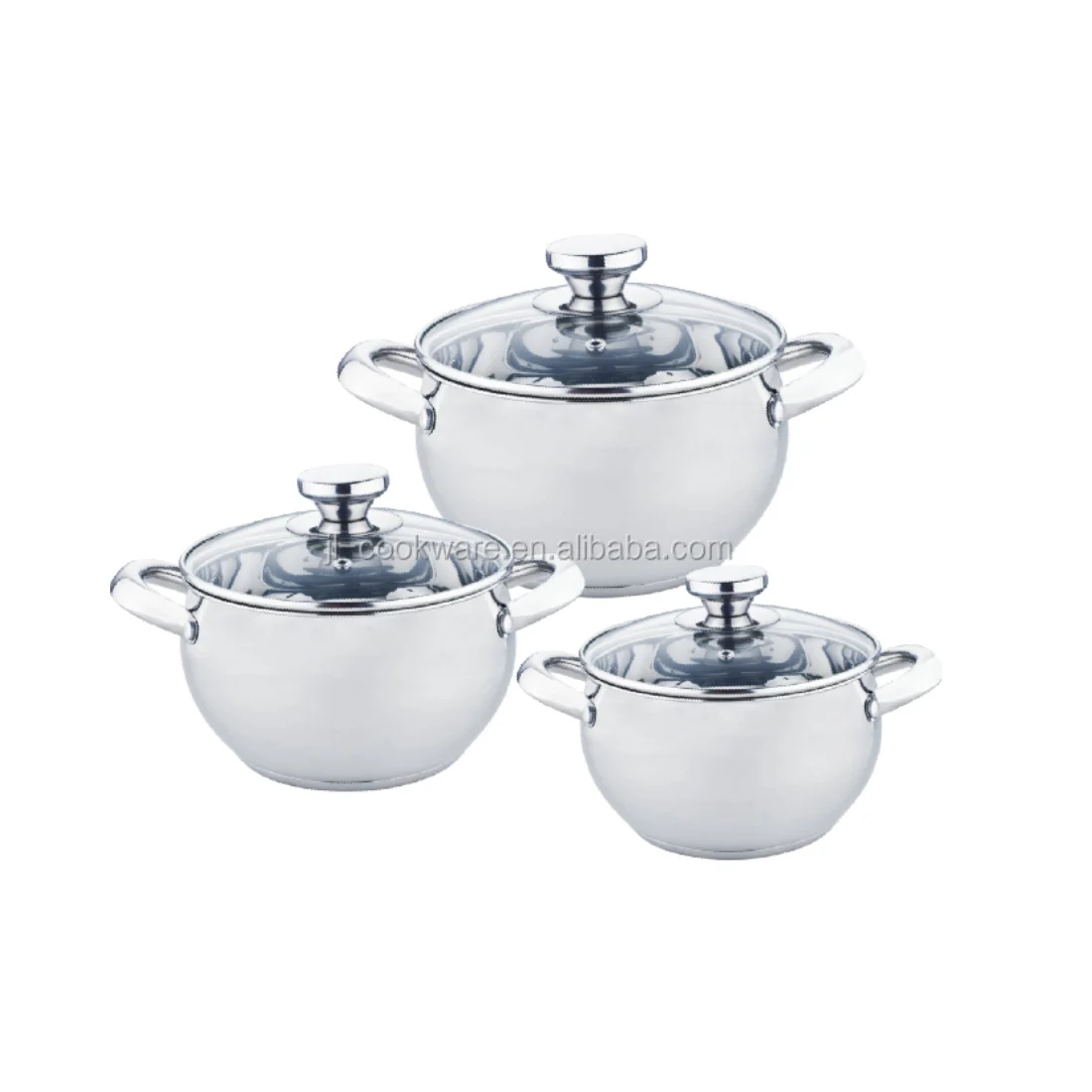 High-Quality Stainless Steel  Cookware Set Apple Shape Casserole