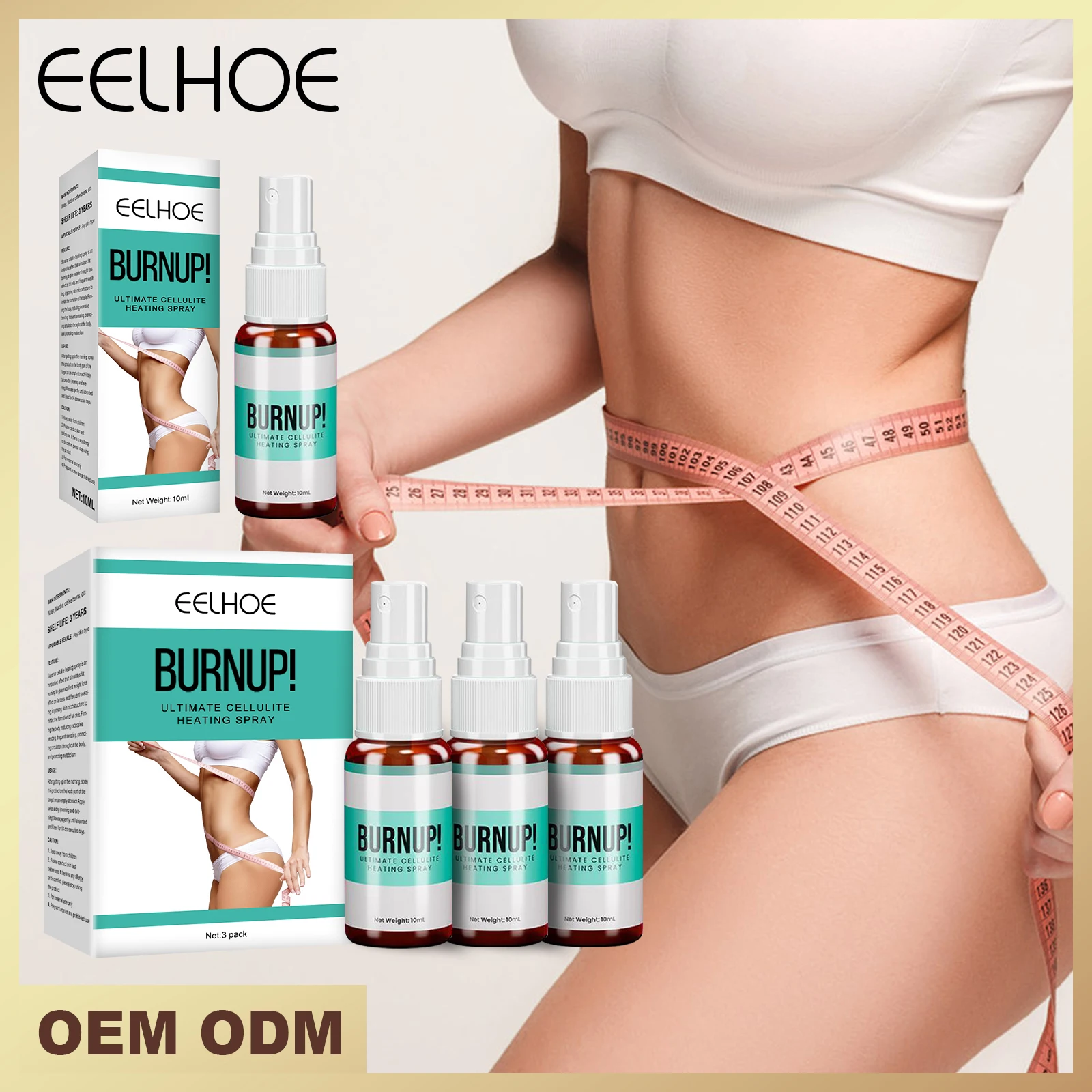 2022 EELHOE Body Slimming Fat Soluble Spray Burning Weight Loss Hip