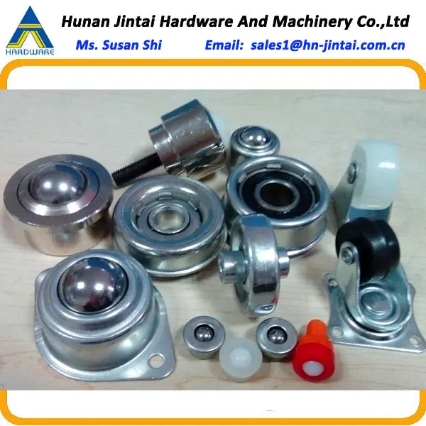 Rigging Hardware Eye Bolt Table Ball Sliding Bearing Conveyor Rubber Wheel Rail Universal Ball Rollers