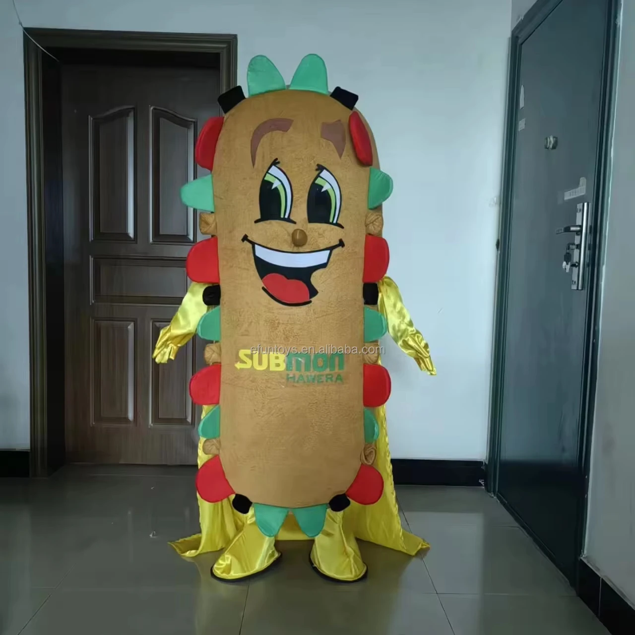 Efun MOQ 1 PC Professional  Custom Subman Sandwich Mascot Costume Adult Size Food Character  Cosplay Costume for Sale