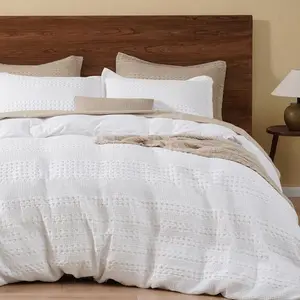 Waffle Weave Duvet Cover Set King Size Soft and Breathable Duvet Cover for All Season