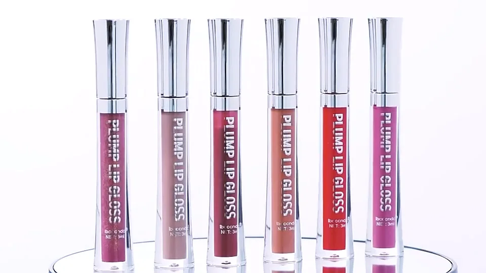 Ibcccndc Nourishing Hydrating Reduce Lip Lines Plumping Lip Gloss Glaze 6 Colors Nude Glitter