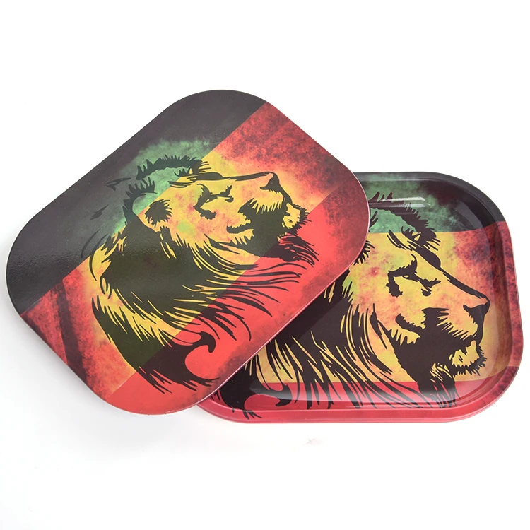 2020 Newest JL-003Z Hot Sale Custom Tin Rolling tray Tobacco Metal Rolling Tray with Magnetic Lid