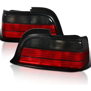 VISHN Pair Taillights for BMW 1992-1998 E36 3-Series 4Dr Sedan Tail light Assembly Tail Lamp w/ Bulbs