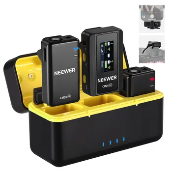 NEEWER 4GB Storage Wireless Lavalier Microphone Professional Wireless Lavalier Microphone