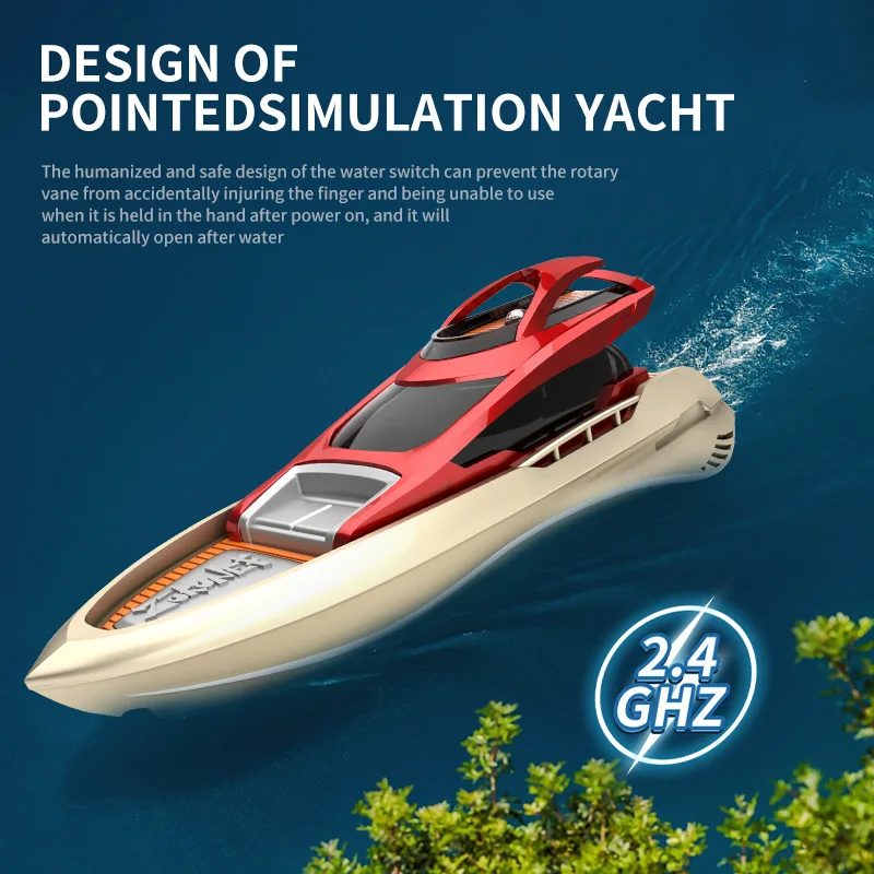 Huiye Remote Control Rowing Boat Powerful Electric Water Gaming Single Rc Racing Ship Sealed Puzzle Rc Boat Toys for Adults Kids